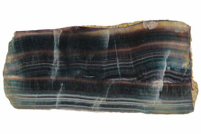 Colorful, Polished Rainbow Fluorite Slab #193348